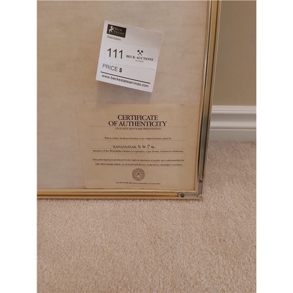 Inuit Bird Art PRINT by Kananginak Pootoogook