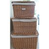 Image 1 : 3 Wicker Nesting Baskets
