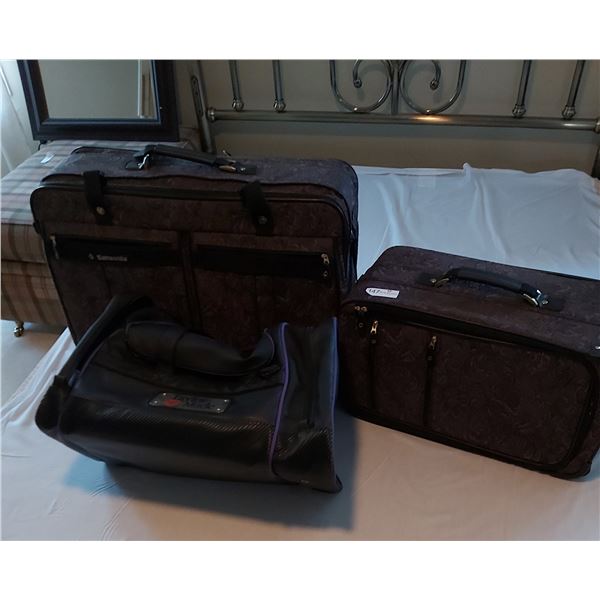 Two Samsonite Luggage Bags & Taylor Made Tote Bag