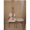 Image 1 : Bath Chair With Stool & Wood Crutches