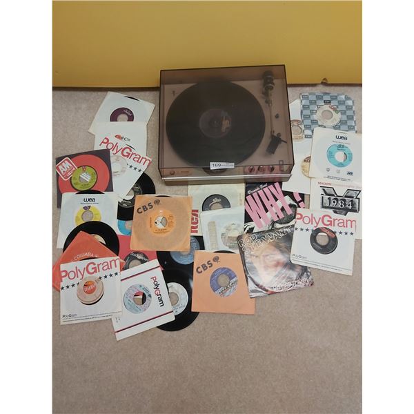 Philips Electronic 312 Record Player & Records