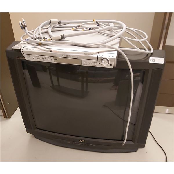 32" JVC TV & Panasonic DVD Home Theater System 5 Disc Changer With Subwoofer