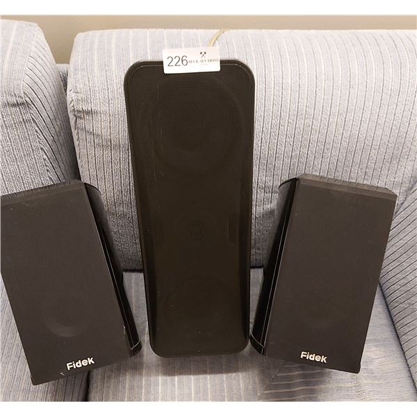 One Signature Series Speaker & Two Fidek Speakers