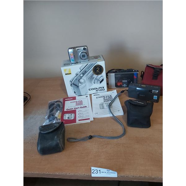 Nikon Coolpix 4100 With Sony Walkman & Olympus Camera