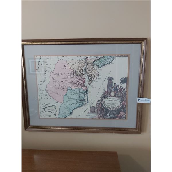 Map Of Virginia Marylandia et Carolina