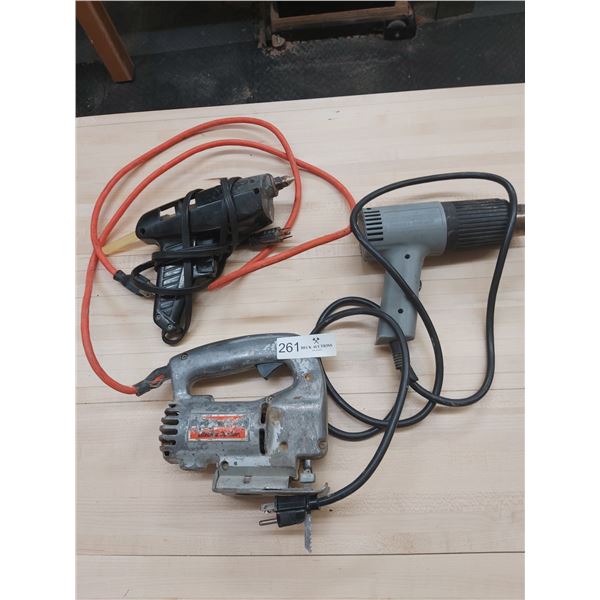 Black & Decker Jig Saw With Heat Gun & Wood Glue Gun