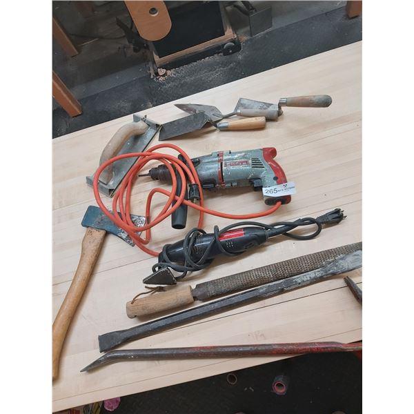 Concrete Drill & Assorted Tools