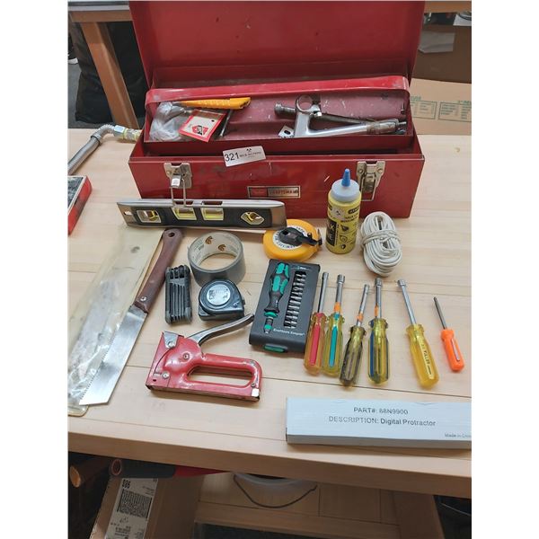 Tool Box With Assorted Goodies
