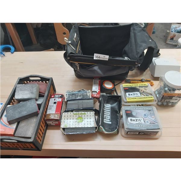Tool Bag With Brad Nails & Concrete Screws