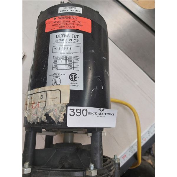 Ultra Jet Super Flo Pump Serial # 7-26878