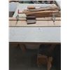 Image 1 : Custom Made Shop Table 50" wide x 61" Long x 33 1/2" High & wood pieces