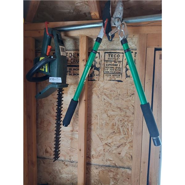Black & Decker Hedge Trimmer & Lee Valley Pruners