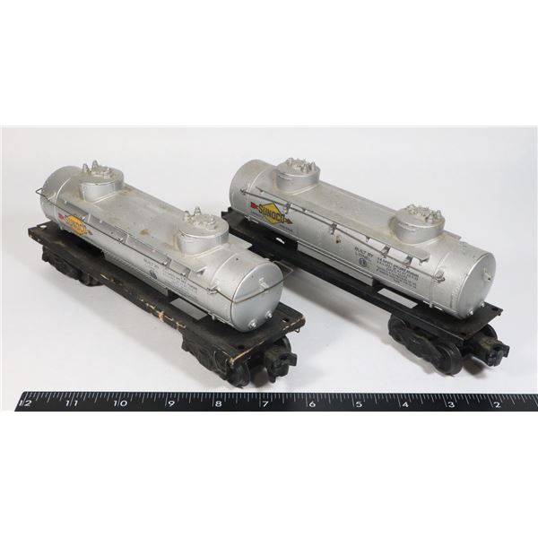 2 LIONEL SUNOCO TANKER CAR 6465