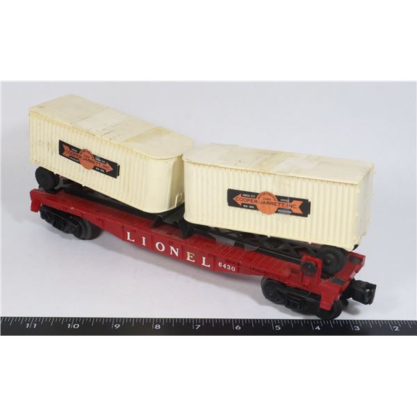 LIONEL 6430 FLAT CAR WITH TRAILERS