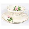 Image 1 : QUEEN OF ROSES TEACUP AND SAUCER 22 CARAT GOLD