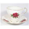 Image 1 : PARAGON TEACUP AND SAUCER ROSE PATTERN