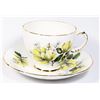 Image 1 : DELPHINE YELLOW FLOWER DESIGN TEA CUP AND SAUCER