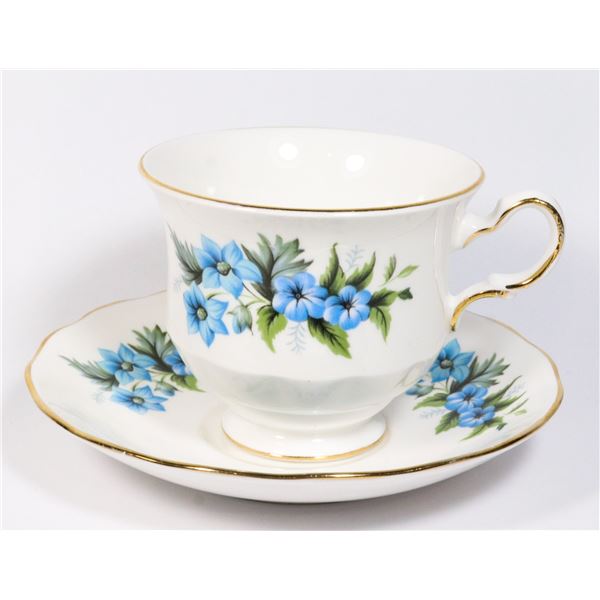 QUEEN ANNE PATTERN #8565 TEACUP AND SAUCER