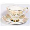 Image 1 : ENGLISH GOLD TONE PATTERN TEACUP AND