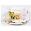 ROYAL OSBORNE YELLOW ROSE DESIGN TEACUP AND SAUCER