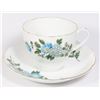 999 BLUE FLOWER PATTERN SAUCER HAS CHIP. TEACUP &