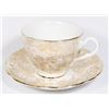 Image 1 : COLCLOUGH GOLD TONE FLORAL DESIGN TEACUP & SAUCER