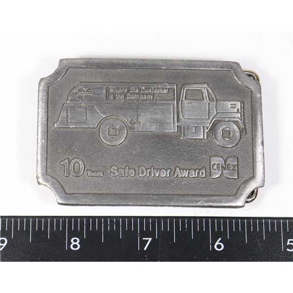 BELT BUCKLE "10 YEARS SAFE DRIVER AWARD"