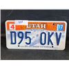 Image 1 : 2017 UTAH "GREATEST SNOW ON EARTH" LICENSE PLATE