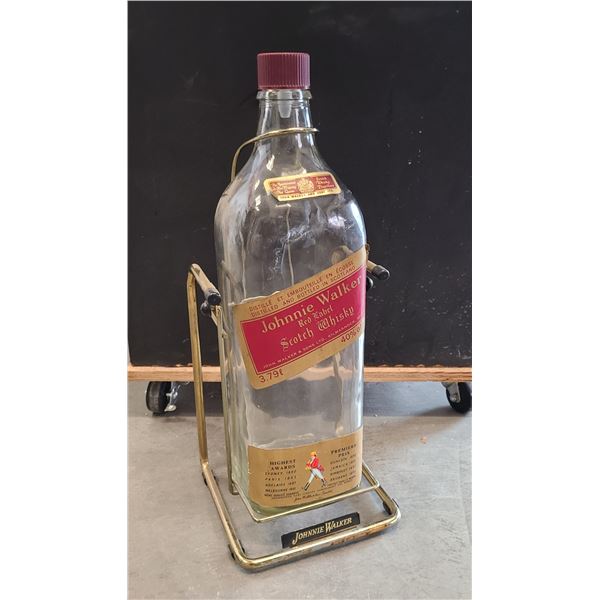VINTAGE JOHNNY WALKER WHISKY TEXAS MICKEY W/STAND
