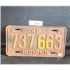 Image 1 : 1946 INDIANA LICENSE PLATE