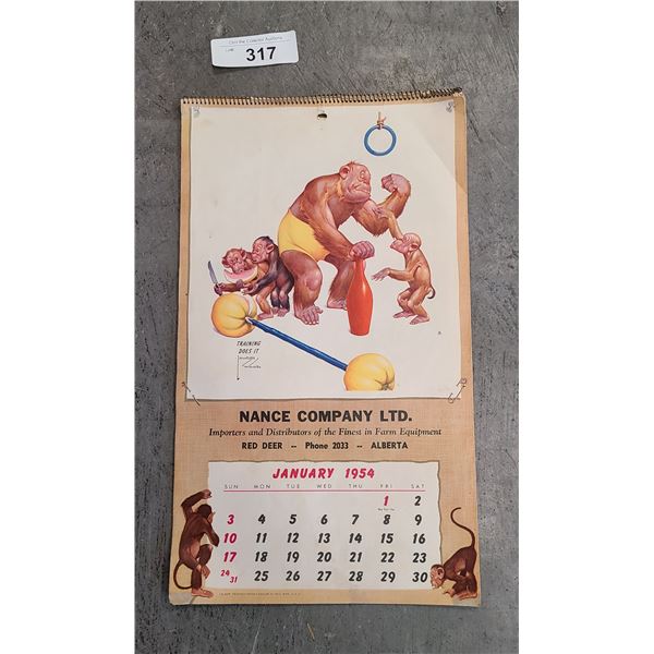 1954 RED DEER AB CALENDAR 1954 RED DEER AB CALENDAR