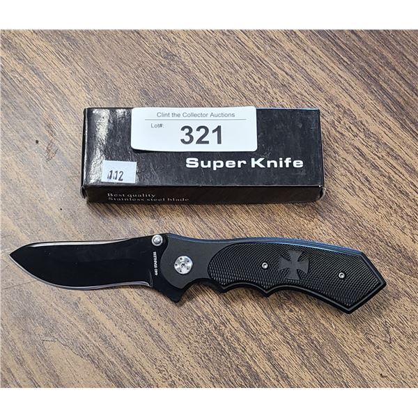 NEW SUPER KNIFE STILLETO LOCKING BLADE