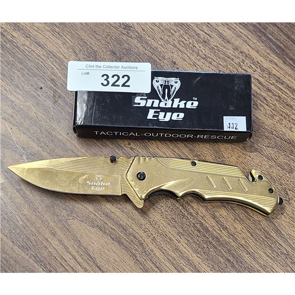 NEW SNAKE EYE LOCKING BLADE KNIFE
