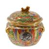 Image 1 : Benjarong Heavy Gilded Bowl Lid  Rama V (ANT-408) (ANT-408)