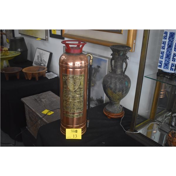 RED STAR COPPER FIRE EXTINGUISHER