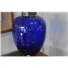 Image 2 : COBALT VASE W/SILVER OVERLAY (13")