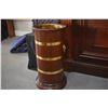 Image 1 : VICTORIAN STYLE BANDED MAHOGANY UMBRELLA STAND W/SOLID BRASS HARDWARE HANDCRAFTED EXCLUSIVELY FOR SC