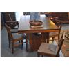 Image 6 : VINTAGE KOA TABLE W/6 CARVED SIDE CHAIRS, APE LEAF DESIGN (7 PCS)