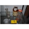 Image 1 : COLLECTION OF GLASS MILK BOTTLES & CERAMIC MILK POT (4 PCS)
