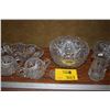 Image 1 : CUT CRYSTAL BOWLS, PITCHER CREAMER & SUGAR (7 PCS)
