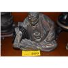 Image 2 : MIXED LOT: BUDDHA'S, NICHIRIN FIGURE, STANDS & CERAMIC POT W/LID (8 PCS)