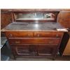 Image 1 : dresser with small mirror - 48"L x 49.5"H x 21.5"W