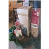 Image 1 : 2 pre-lit Christmas trees (4ft and 6.5ft), wrapping paper, gift bags and fir decoration