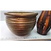 Image 4 : Large pottery planter & wooden decorative vase