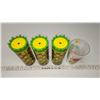 Image 2 : 3 Cool Gear pineapple insulated cups & 1 plastic pint flower cup