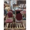 Image 1 : Set of 5 Banquet Chairs, Copper And Burgundy Colors