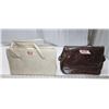 Image 1 : 2 Women's Purses - Off White & Brown Leather