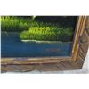 Image 3 : Mopan Landscape Fabric Painting in Frame - 50" x 26.5"