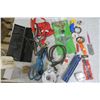 Image 1 : misc. lot - large soldering iron, hachsaw blades, sprinkler, hex wrenches, etc
