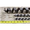 Image 3 : Large and 2 small auger bits - Lrg 25"Long x 2"W & 15"Long x 1"W & 16"Long x 3/4"W